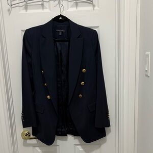 Brooks Brothers Womenr's Navy Wool Blazer with Gold Buttons